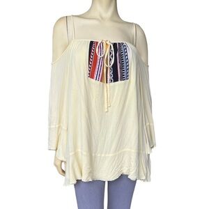 Shein Bell Sleeve Soft Yellow Top